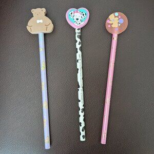 3 vintage Sanrio pencils with erasers: Spottie Dottie & Tweedle Dee Dee